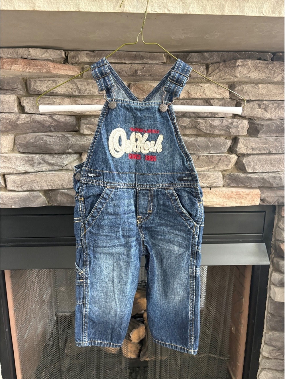 OshKosh Baby Denim Overalls 12 months Infant Baby Boys or Girls Kids